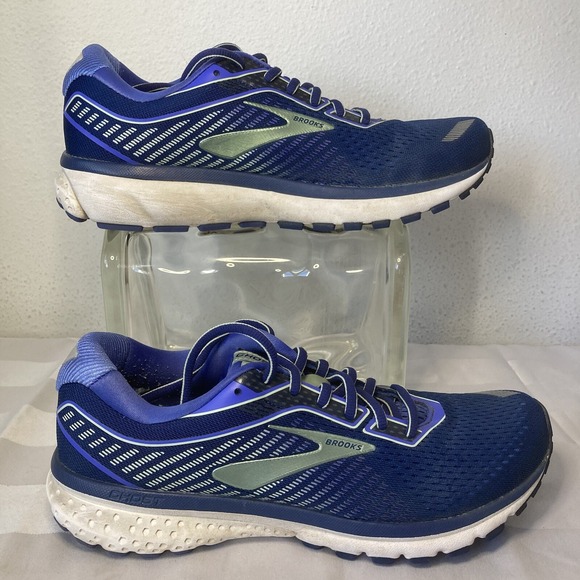 Brooks Womens Ghost 12 Blue Running Shoes Sneakers Size 8.5B - Picture 1 of 5